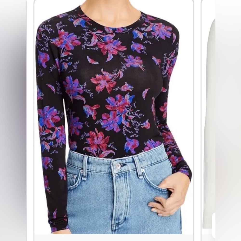 RAG & BONE Sabeen Long Sleeve Floral Print Top size XS excellent condition